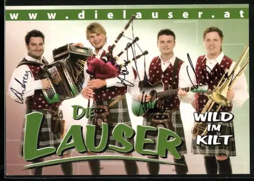 AK Musiker der Gruppe Die Lauser im Kilt