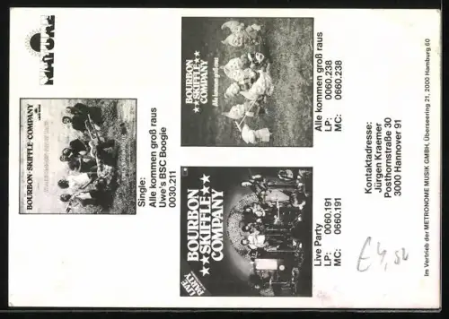 AK Musiker der Band Bourbon Skiffle Company mit Gitarren