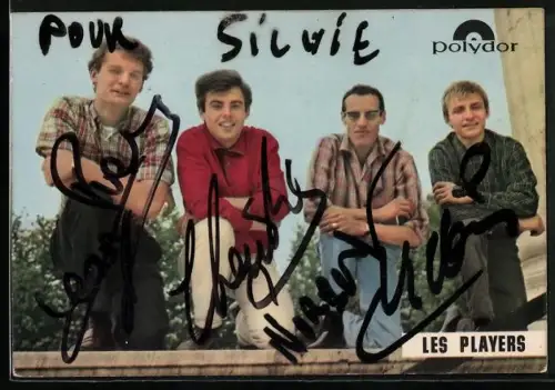 AK Musiker der Band Les Players, Autogramme