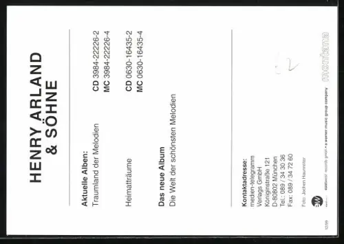 AK Musiker Henry Arland & Söhne lächeln in die Kamera