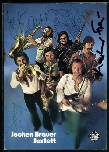 AK Musiker Jochen Brauer Sextett mit Instrumenten