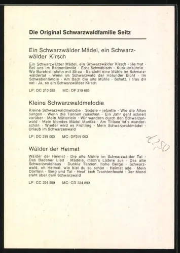 AK Musiker Schwarzwaldfamilie Seitz mit Gitarren auf einem Feld stehend
