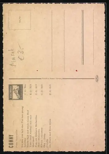 AK Portrait der Sängerin Conny