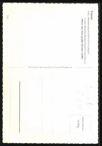 AK Musikerin Conny, Halbportrait, lächelnd