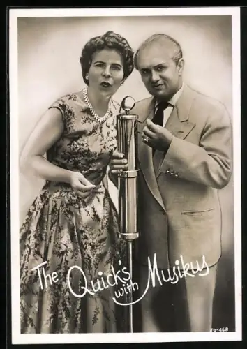 AK Musiker The Quick`s with Musikus im Anzug und Kleid