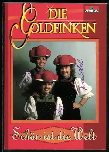 AK Musikerinnen Die Goldfinken lächeln in die Kamera