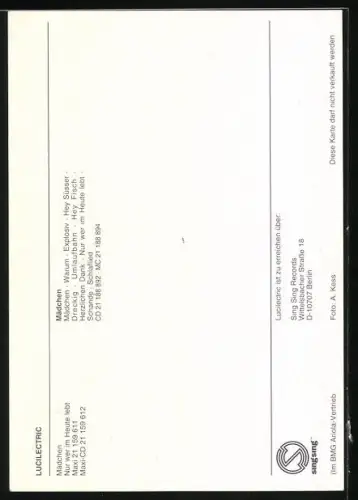 AK Musiker Lucilectric blicken fokussiert in die Kamera