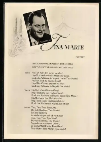 AK Liedtext Ina-Marie und Musiker Fred Bertelmann