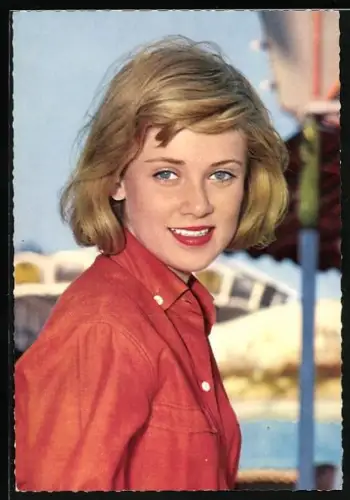 AK Sängerin Gitte mit bezauberndem Lächeln