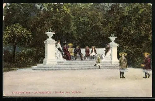 AK `s Gravenhage, Scheveningen, Bankje van Verheul