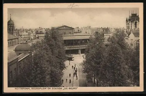 AK Rotterdam, Beursplein en Station De Beurs