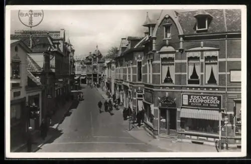 AK Apeldoorn, Hoofdstraat mit Edelweiss Zeeppoeder