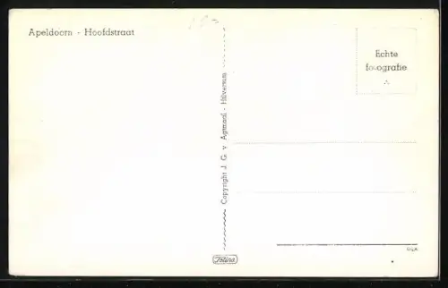 AK Apeldoorn, Hoofdstraat mit Edelweiss Zeeppoeder