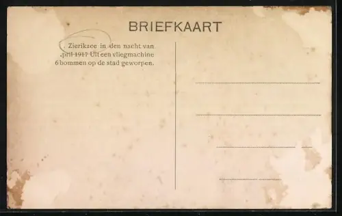AK Zierikzee, De totaal vernielde woning in de St. Domusstraat waarin 3 menschen om het leven kwamen