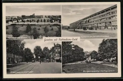 AK Rotterdam, Afrikaanderplein, Oranjeboomstraat, Strassenbahn