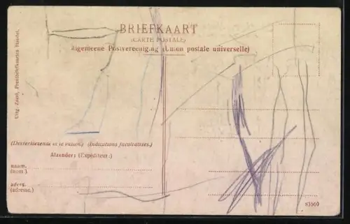 AK Zaandam, Hoogendijk, Spoorlijn Zaandam-Amsterdam