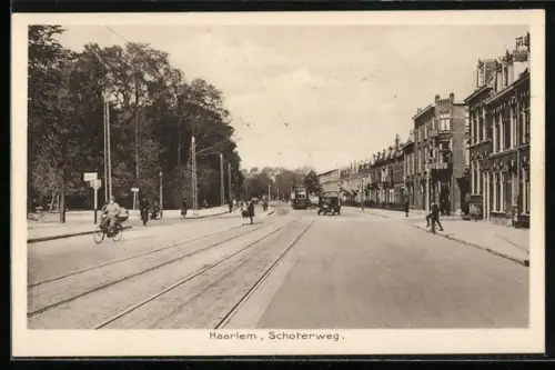 AK Haarlem, Schoterweg, Strassenbahn