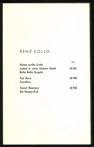 AK Musiker René Kollo schaut seitlich