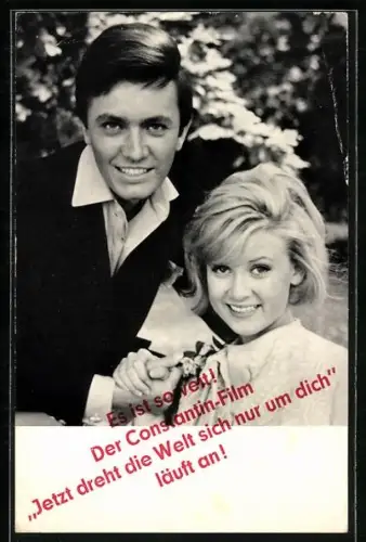 AK Musikerpaar Gitte und Rex Gildo aus dem Film Jetzt dreht die Welt sich nur um dich