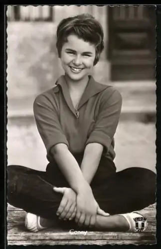 Foto-AK Conny Froboess in Der lachende Vagabund, Union Film