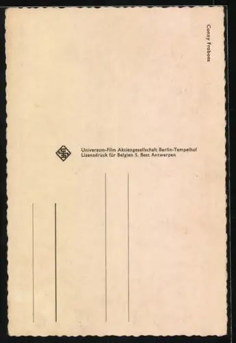 AK Musikerin Conny Froboes in geblümtem Kleid