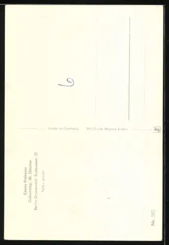 AK Musikerin Conny Froboess mit Pferdepuppe