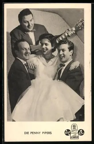 AK Musikergruppe Die Penny Pipers zusammen im Porträt
