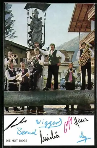 AK Musiker Die Hot Dogs mit Instrumenten