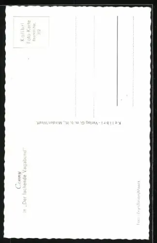 AK Musikerin Conny Froboess in dem Film Der lachende Vagabund