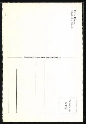 AK Peter Kraus, Portrait des Musikers im dunklen Hemd