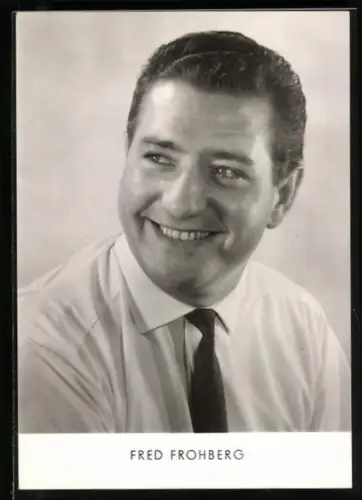 AK Musiker Fred Frohberg in schwarzweiss fotografiert