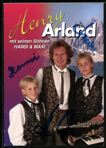 AK Musiker Henry Arland mit seinen Söhnen Hansi & Maxi