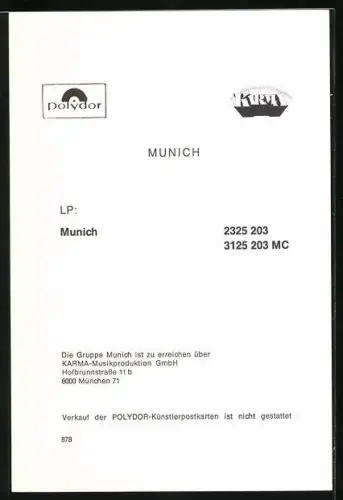 AK Musikergruppe Munich im Gruppenfoto