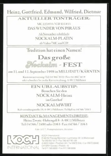 AK Musikergruppe Nockalm Quintett in goldenen Hemden