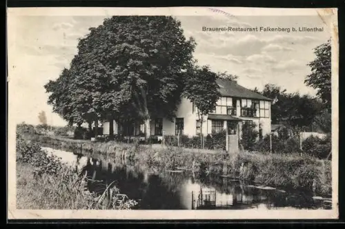 AK Falkenberg b. Lilienthal, Brauerei-Restaurant Falkenberg, Inh. Friedrich Lindau
