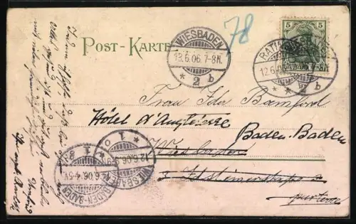 Lithographie Ratingen, Katholische Kirche, Haus zum Haus, Gromford, Totalansicht des Ortes