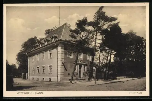 AK Wittingen i. Hann., Ansicht vom Postamt