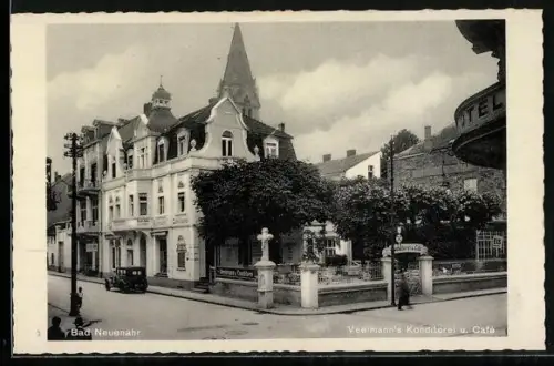 AK Bad Neuenahr, Veelmann`s Konditorei und Café, Kreuzstrasse, Hindenburgstrasse
