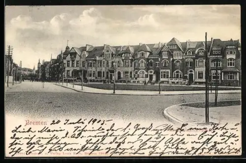 AK Bremen, Blick in die Kaiser-Friedrich-Strasse