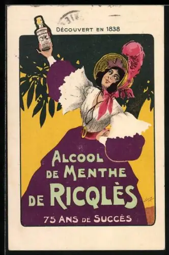 AK Alcool de Menthe de Ricqlès, Reklame