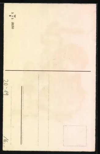 AK Weihnachtsmann erscheint mit Engel im verschneiten Dorf