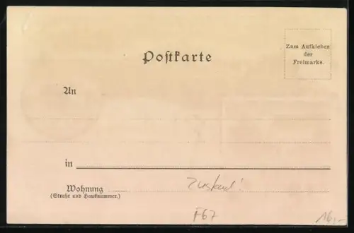 Lithographie Lichtenberg, Gasthaus zur Sonne von Georg Soft, Ed. Spach`s Dichterheim, Französ. Denkmal