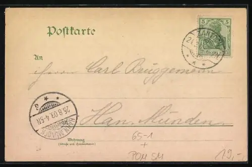 AK Kreuz a. Ostbahn, Bahnhof, Strehse`s Gasthaus, Kirche, Adler-Apotheke