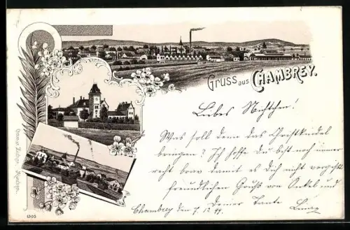 Lithographie Chambrey, Vue Generale