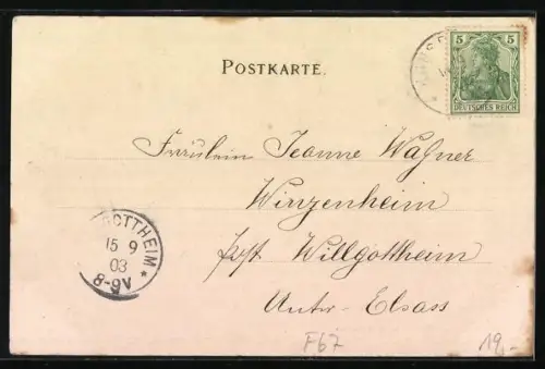 AK Hunspach i. E., Schöneburger Strasse, Lindenkreis, Hohlberg