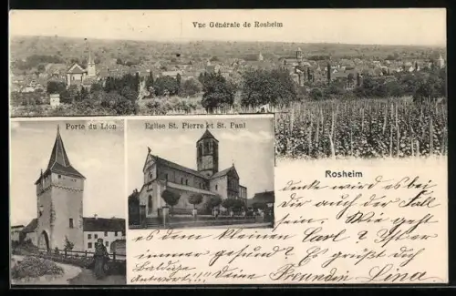 AK Rosheim, Eglise St. Pierre, Porte du Lion