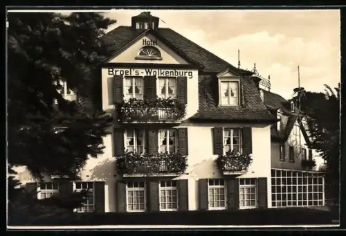 AK Rhöndorf am Rhein, Hotel Broels Wolkenburg, Inh. Valentin Herr, Aussenansicht