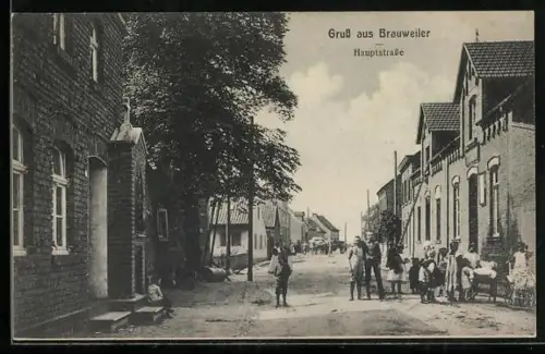 AK Brauweiler / Erftkreis, Hauptstrasse, spielende Kinder