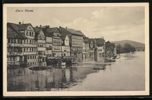 AK Hann.-Münden, Obere Blume zum Hochwasser 1926