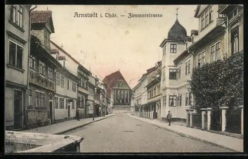 AK Arnstadt i. Thür., Partie in der Zimmerstrasse